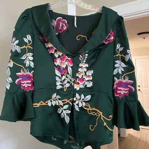 Free people embroidered blouse
